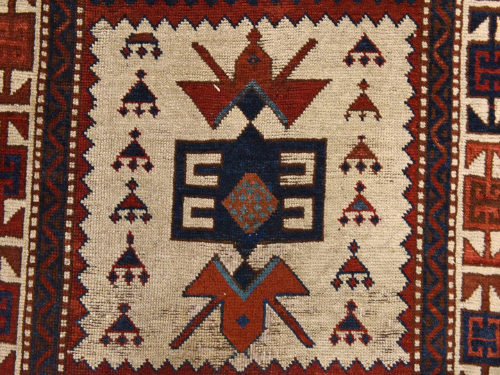 3'6" x 12'2" Vintage Hand Knotted Ivory Wool Runner Oriental Rug - MOA10278547