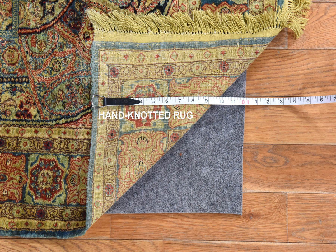 2'10" x 5'2" New Hand Knotted Brown Silk Rectangle Oriental Rug - MOA10278550