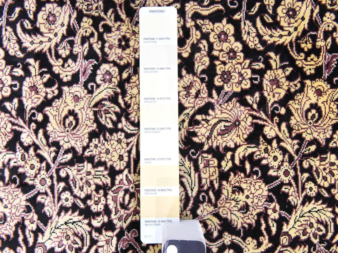 2'0" x 3'4" New Hand Knotted Black Silk Rectangle Oriental Rug - MOA10278553