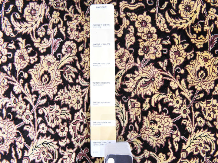 2'0" x 3'4" New Hand Knotted Black Silk Rectangle Oriental Rug - MOA10278553