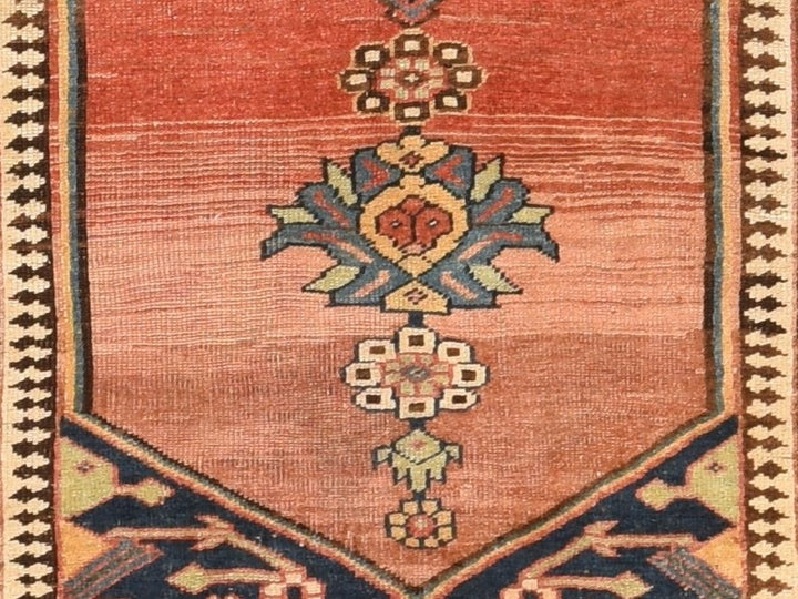 3'9" x 9'3" Vintage Hand Knotted Orange Wool Runner Oriental Rug - MOA10278558