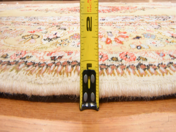 6'2" x 8'9" Vintage Hand Knotted Yellow Wool Rectangle Oriental Rug - MOA10278560