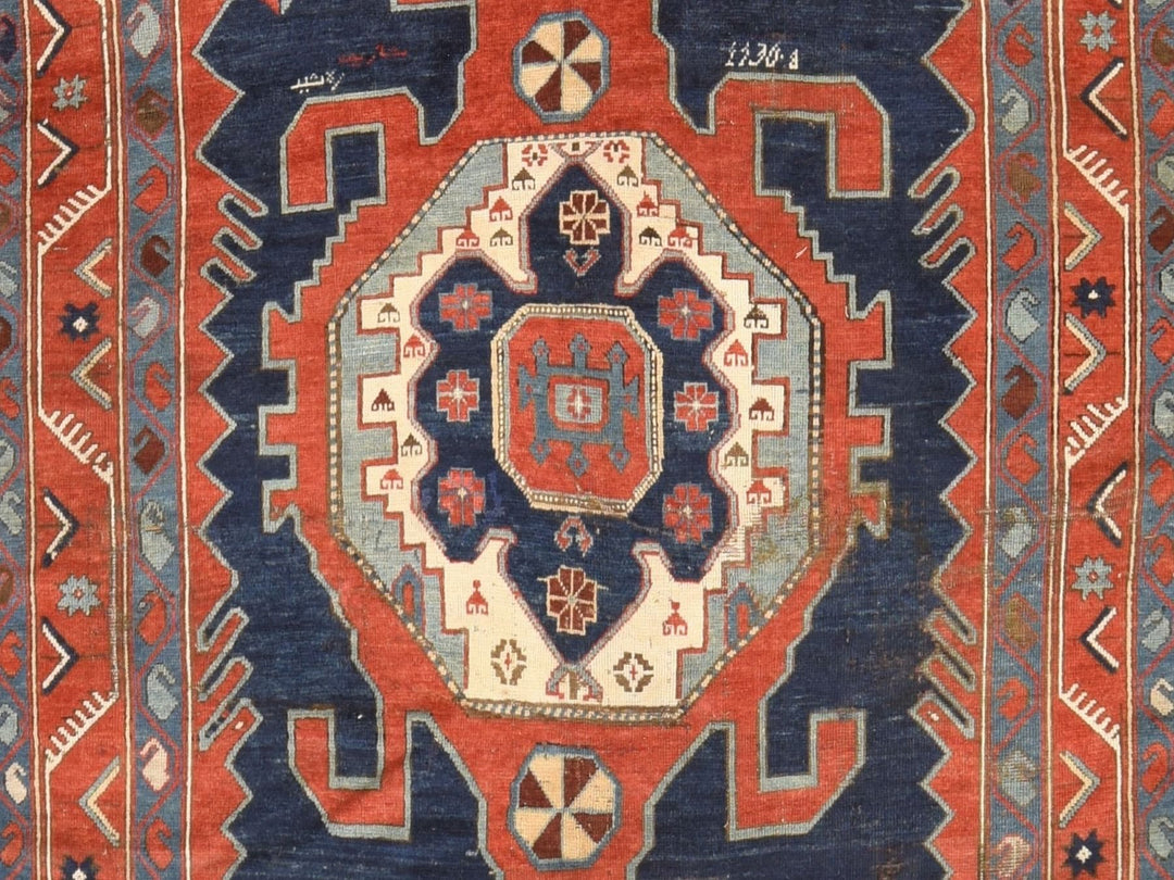 5'1" x 8'7" New Hand Knotted Red Wool Rectangle Oriental Rug - MOA10278563