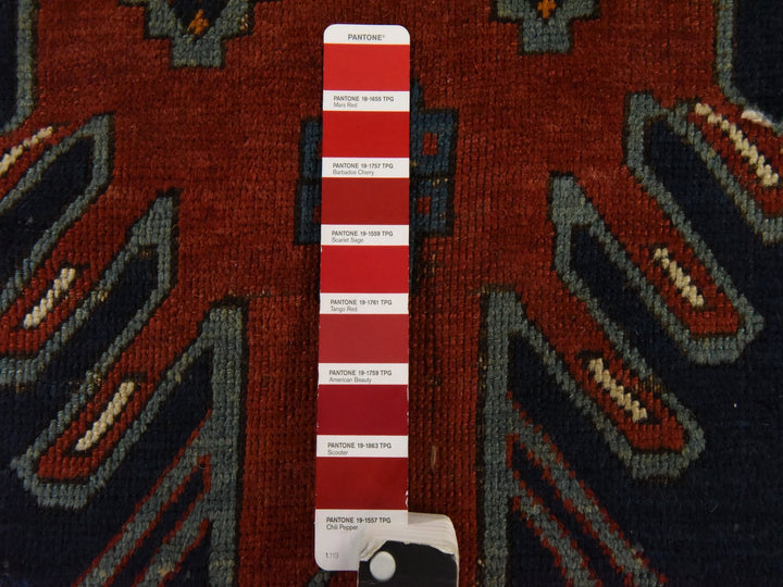 5'1" x 8'7" New Hand Knotted Red Wool Rectangle Oriental Rug - MOA10278563