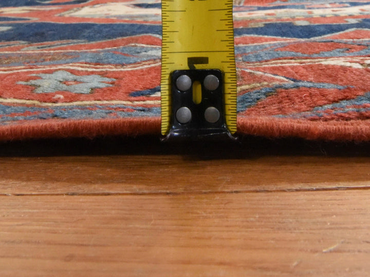 5'1" x 8'7" New Hand Knotted Red Wool Rectangle Oriental Rug - MOA10278563