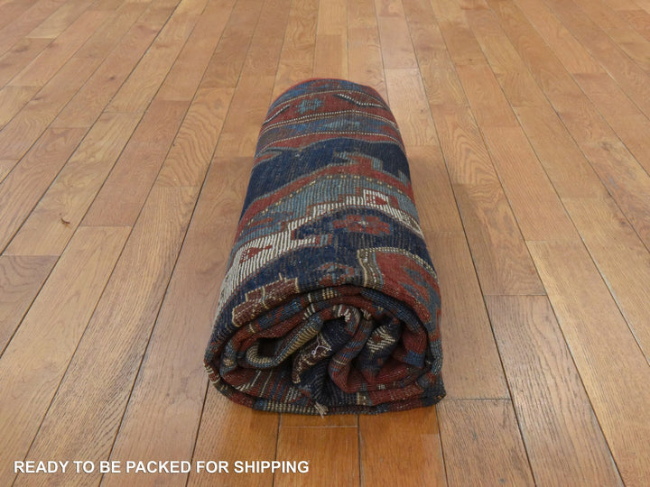 5'1" x 8'7" New Hand Knotted Red Wool Rectangle Oriental Rug - MOA10278563