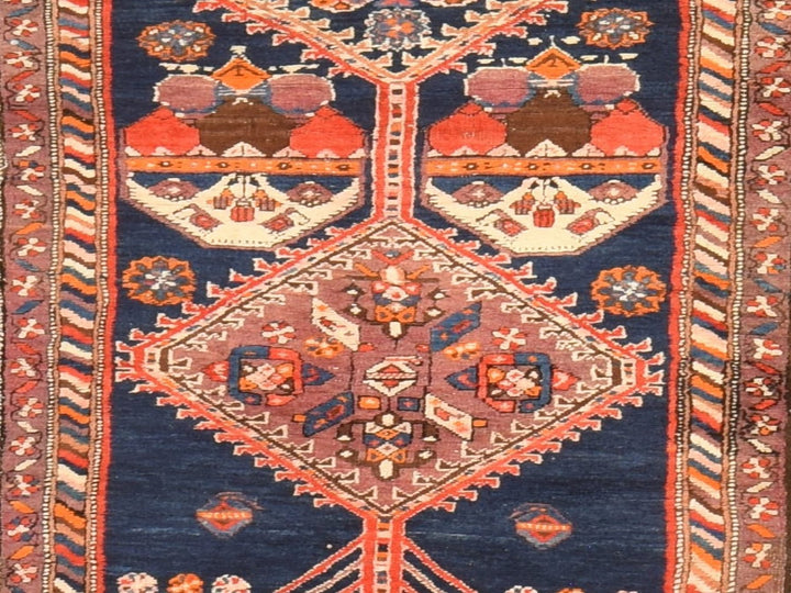 2'3" x 8'6" Vintage Hand Knotted Blue Wool Runner Oriental Rug - MOA10278564