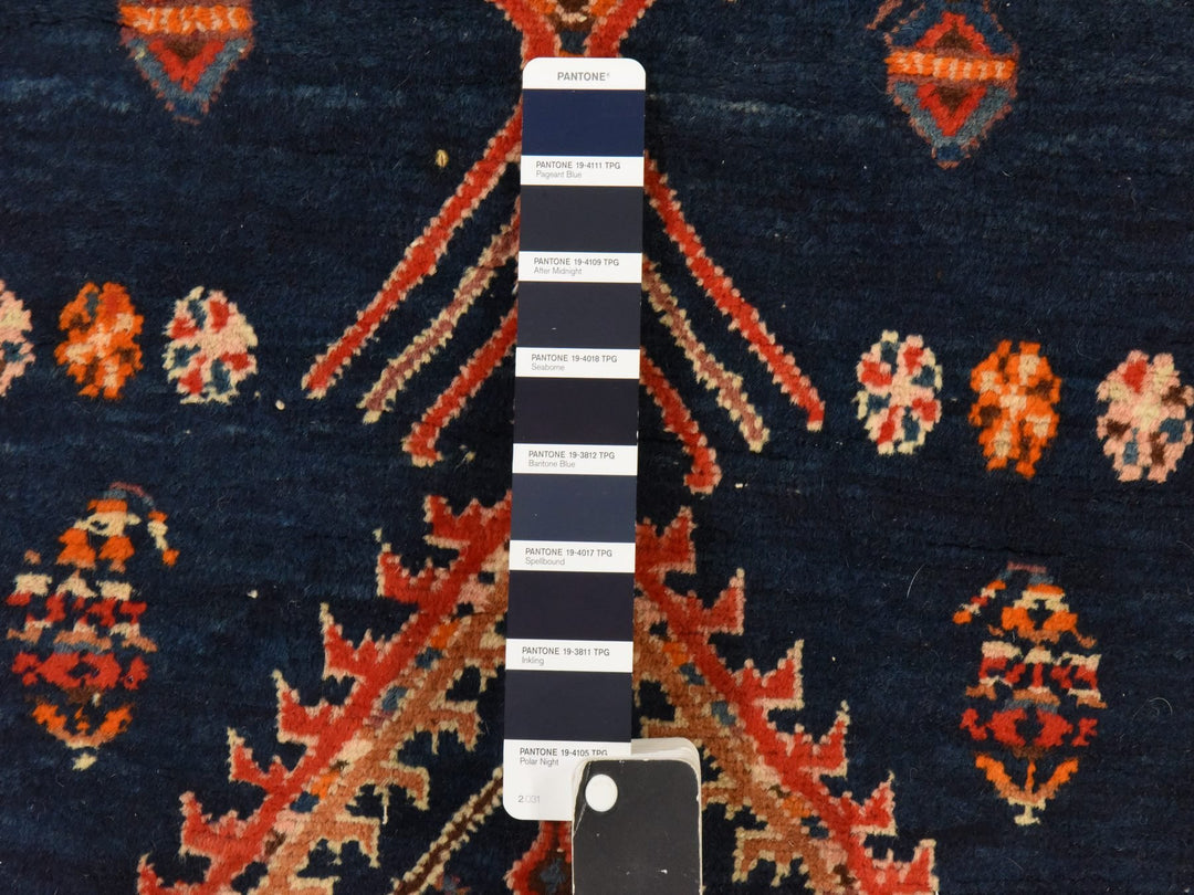 2'3" x 8'6" Vintage Hand Knotted Blue Wool Runner Oriental Rug - MOA10278564