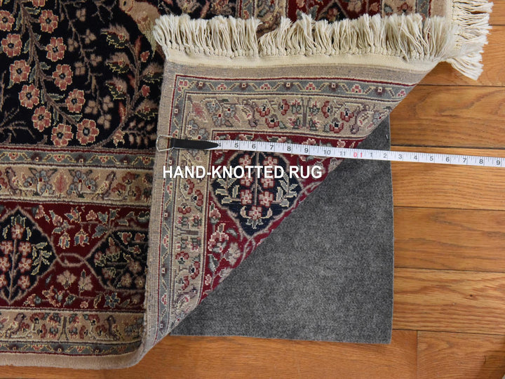 5'8" x 8'9" Vintage Hand Knotted Blue Wool Rectangle Oriental Rug - MOA10278565