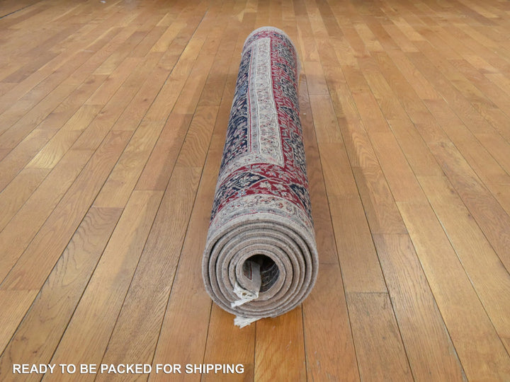 5'8" x 8'9" Vintage Hand Knotted Blue Wool Rectangle Oriental Rug - MOA10278565