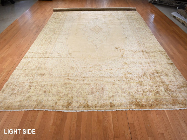 12'5" x 20'2" Vintage Hand Knotted Brown Wool Rectangle Oriental Rug - MOA10278569