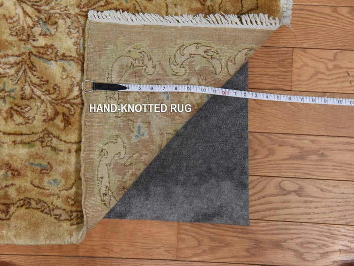 12'5" x 20'2" Vintage Hand Knotted Brown Wool Rectangle Oriental Rug - MOA10278569