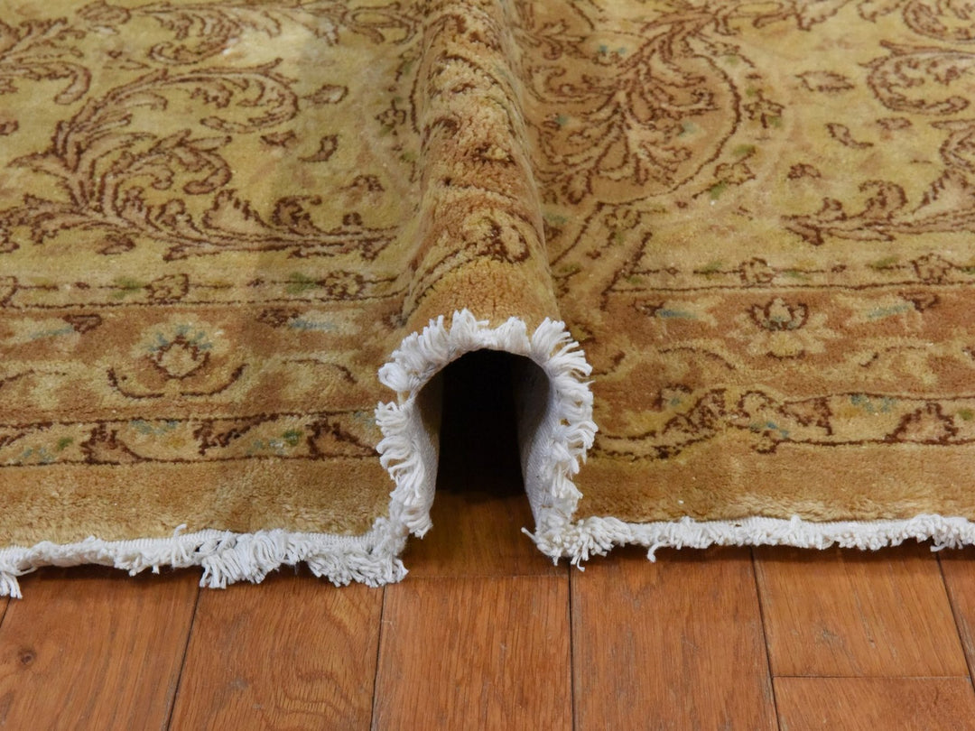 12'5" x 20'2" Vintage Hand Knotted Brown Wool Rectangle Oriental Rug - MOA10278569