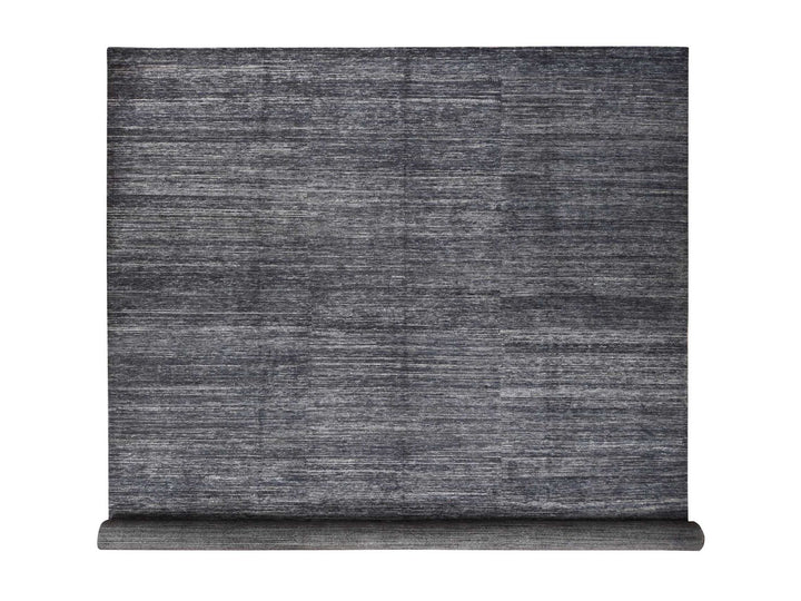 13'0" x 18'0" New Hand Knotted Black Wool Rectangle Oriental Rug - MOA10278570