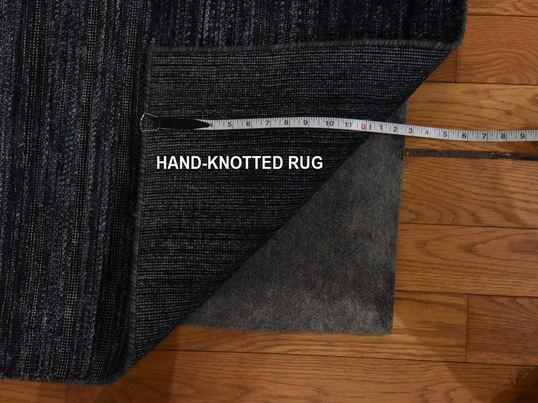 13'0" x 18'0" New Hand Knotted Black Wool Rectangle Oriental Rug - MOA10278570