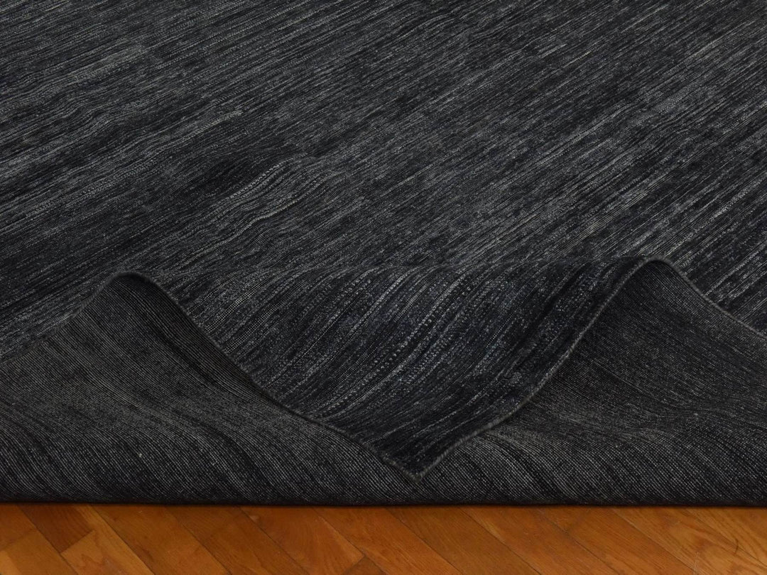 13'0" x 18'0" New Hand Knotted Black Wool Rectangle Oriental Rug - MOA10278570