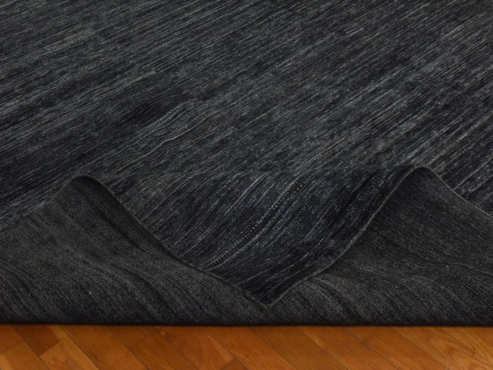 13'0" x 18'0" New Hand Knotted Black Wool Rectangle Oriental Rug - MOA10278570