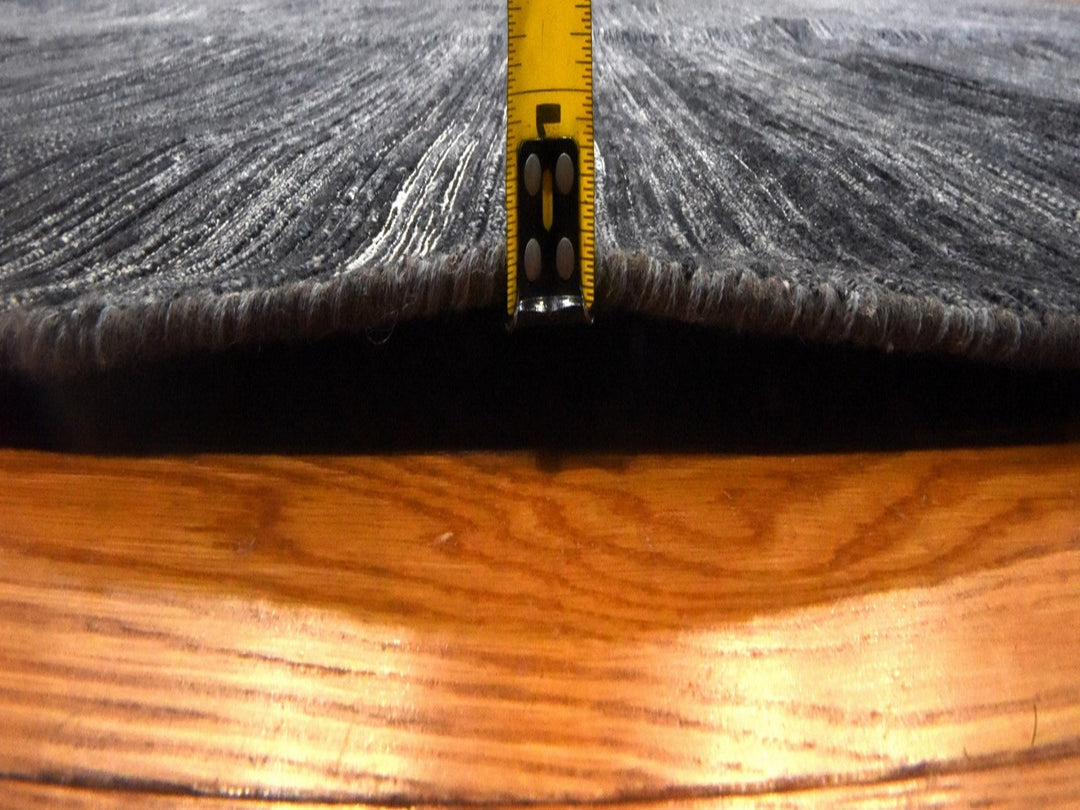 13'0" x 18'0" New Hand Knotted Black Wool Rectangle Oriental Rug - MOA10278570