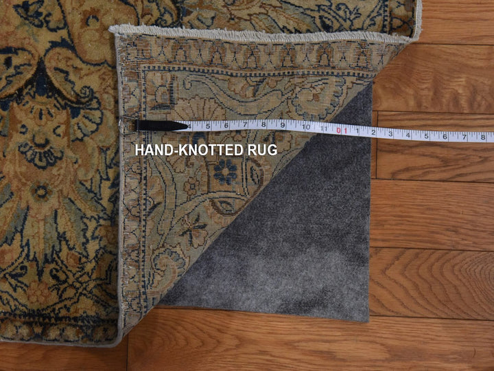 9'6" x 13'9" Vintage Hand Knotted Brown Wool Rectangle Oriental Rug - MOA10278571
