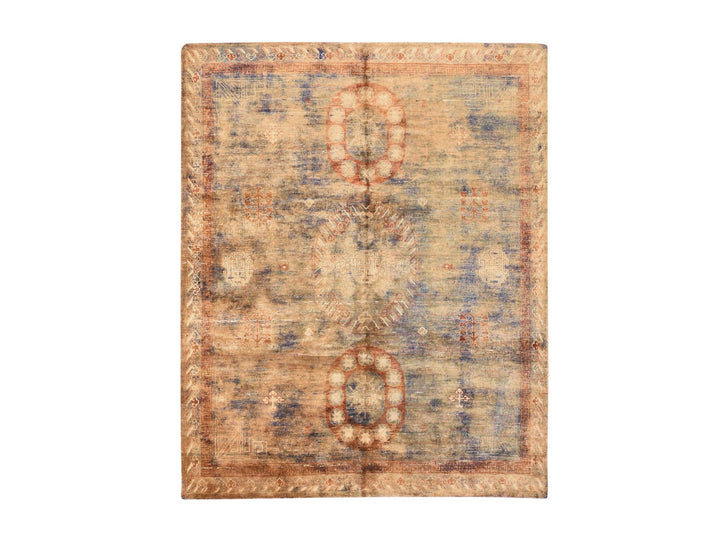 8'2" x 10'1" New Hand Knotted Overdyed Silk Rectangle Oriental Rug - MOA10278572