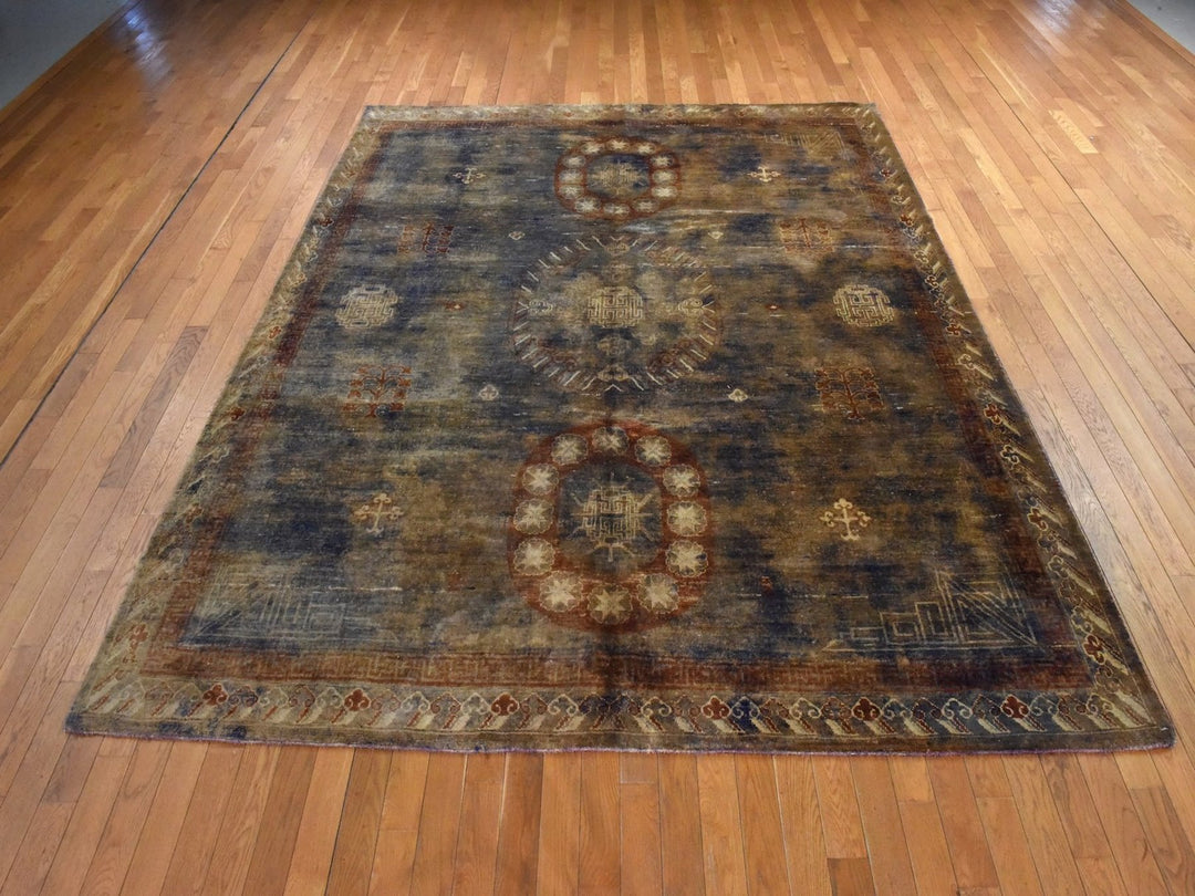 8'2" x 10'1" New Hand Knotted Overdyed Silk Rectangle Oriental Rug - MOA10278572