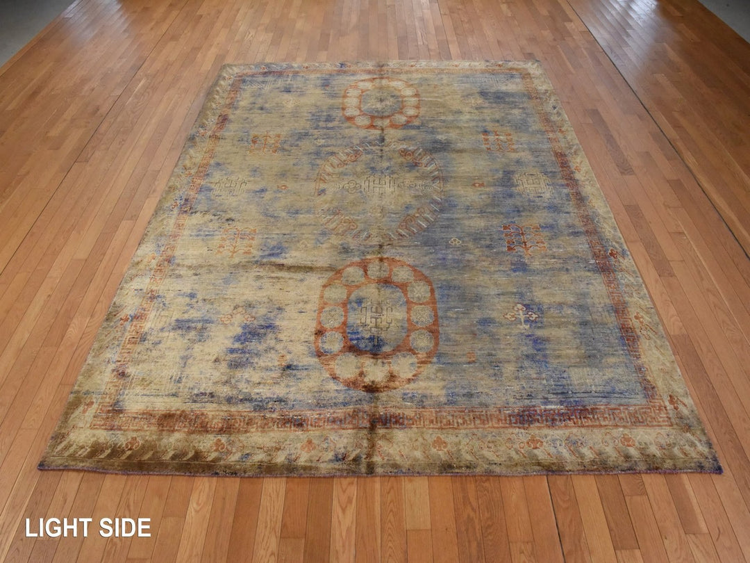 8'2" x 10'1" New Hand Knotted Overdyed Silk Rectangle Oriental Rug - MOA10278572