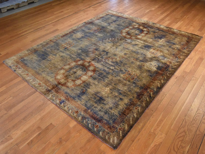 8'2" x 10'1" New Hand Knotted Overdyed Silk Rectangle Oriental Rug - MOA10278572