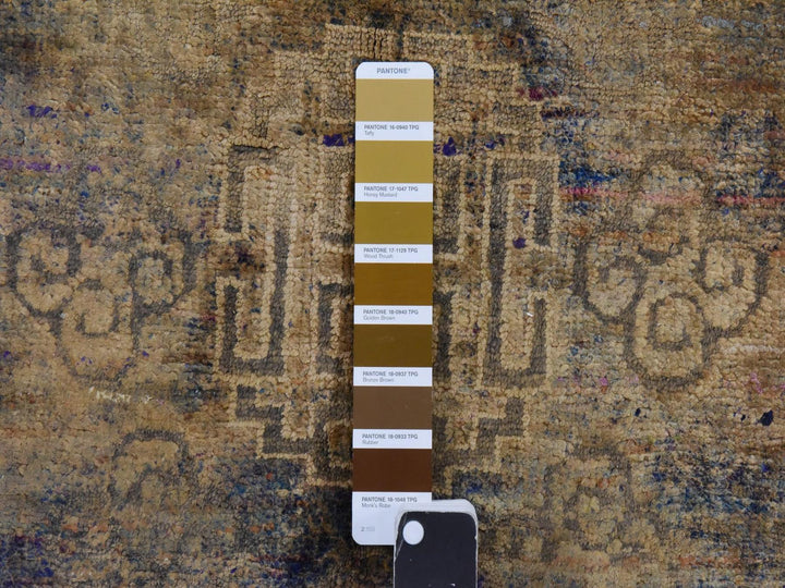 8'2" x 10'1" New Hand Knotted Overdyed Silk Rectangle Oriental Rug - MOA10278572