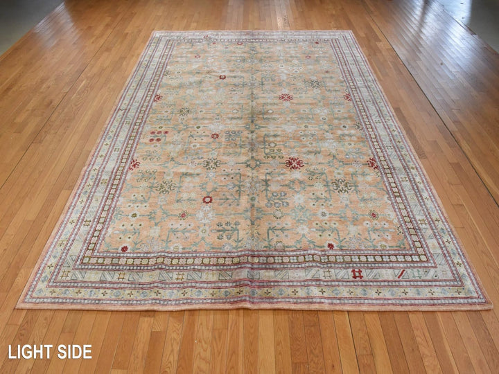 9'0" x 12'2" New Hand Knotted Orange Silk Rectangle Oriental Rug - MOA10278574