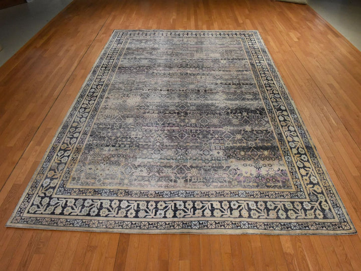 9'10" x 14'2" New Hand Knotted Black Silk Rectangle Oriental Rug - MOA10278577