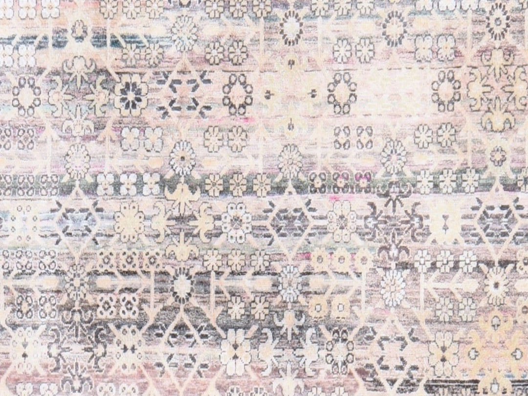 9'10" x 14'2" New Hand Knotted Black Silk Rectangle Oriental Rug - MOA10278577