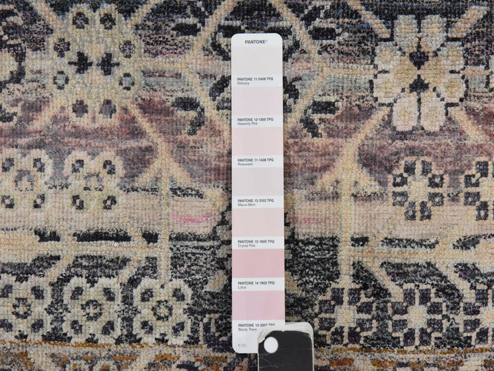 9'10" x 14'2" New Hand Knotted Black Silk Rectangle Oriental Rug - MOA10278577