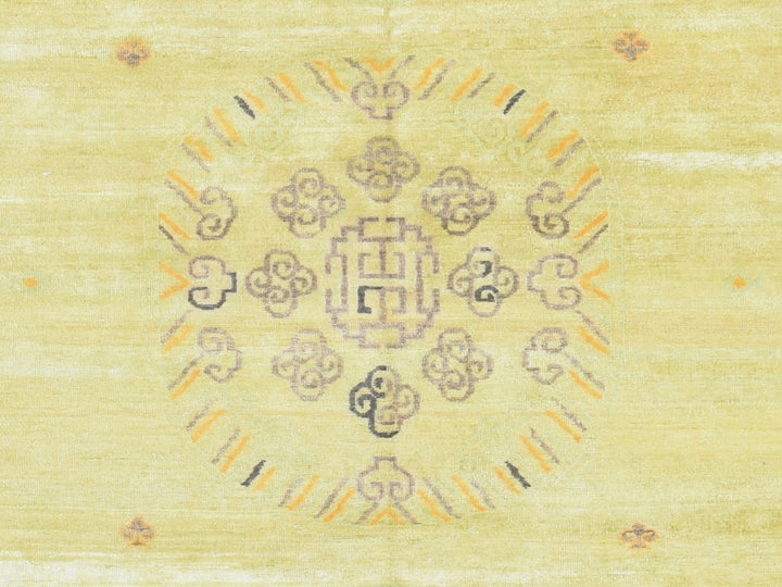 8'2" x 10'2" New Hand Knotted Green Silk Rectangle Oriental Rug - MOA10278578