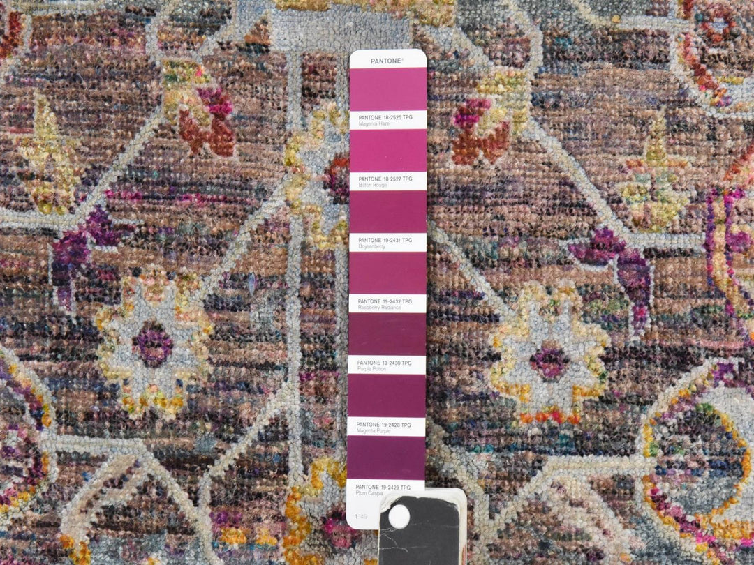 7'10" x 10'5" New Hand Knotted Pink Silk Rectangle Oriental Rug - MOA10278580