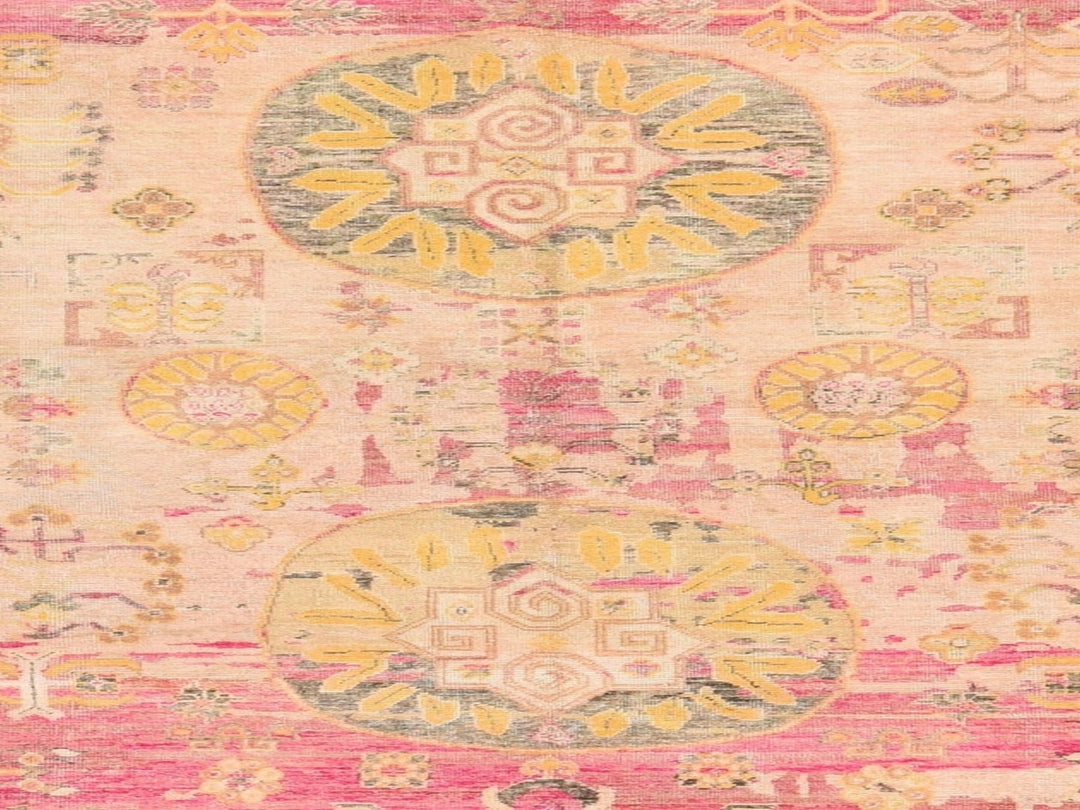 8'0" x 10'5" New Hand Knotted Pink Silk Rectangle Oriental Rug - MOA10278581