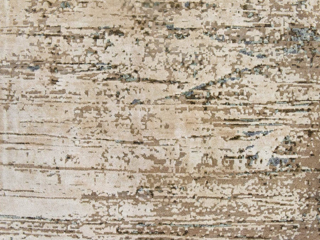 8'10" x 12'1" New Hand Knotted Brown Silk Rectangle Oriental Rug - MOA10278583