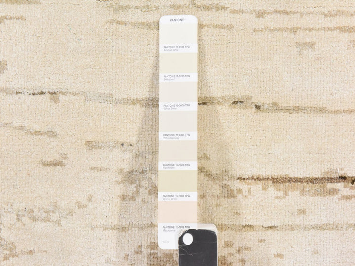 8'10" x 12'1" New Hand Knotted Brown Silk Rectangle Oriental Rug - MOA10278583