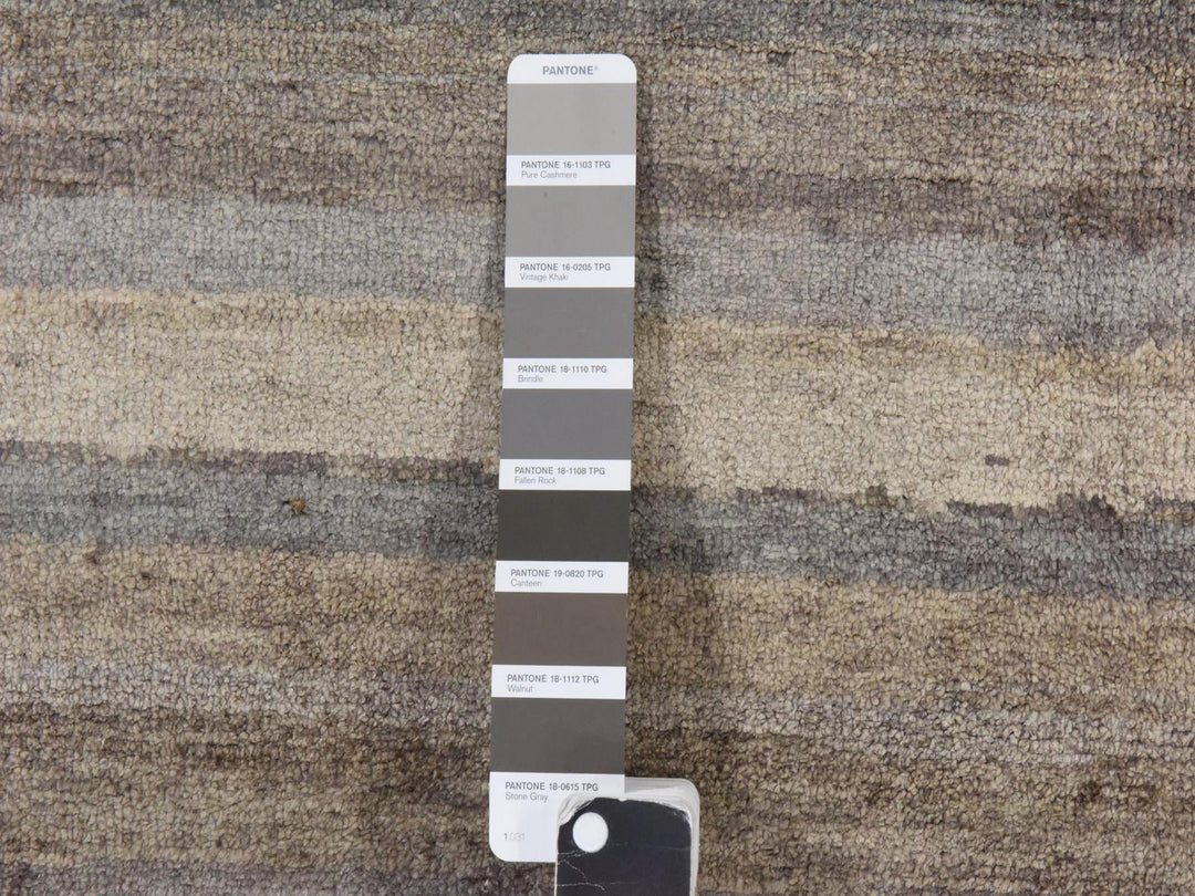 7'11" x 10'4" New Hand Knotted Grey Silk Rectangle Oriental Rug - MOA10278584