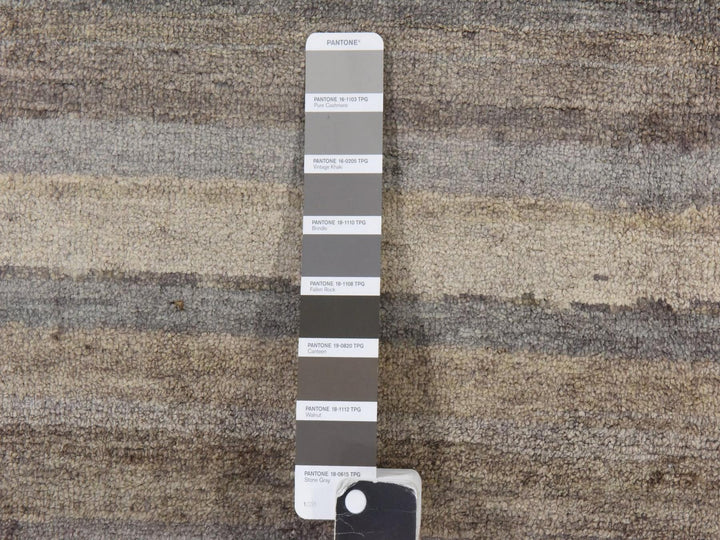 7'11" x 10'4" New Hand Knotted Grey Silk Rectangle Oriental Rug - MOA10278584