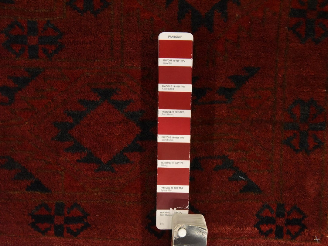 7'8" x 11'0" Vintage Hand Knotted Red Wool Rectangle Oriental Rug - MOA10278590
