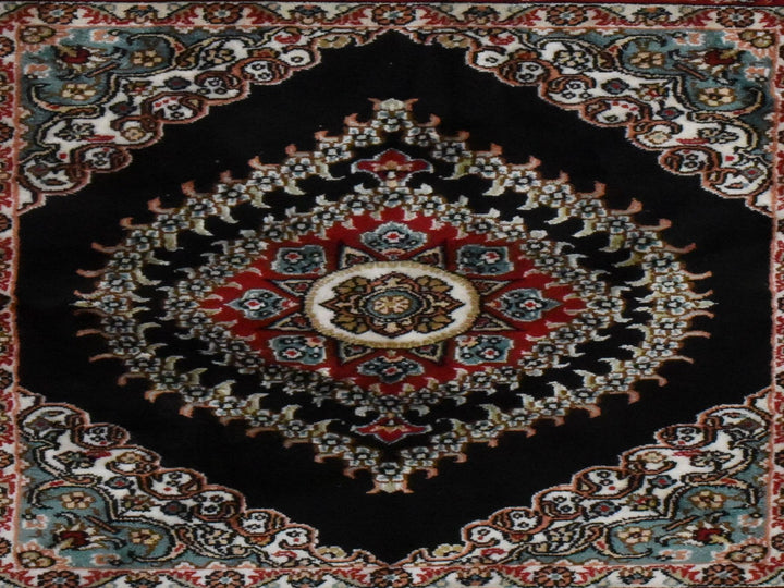 1'6" x 2'0" New Hand Knotted Brown Silk Rectangle Oriental Rug - MOA10278592