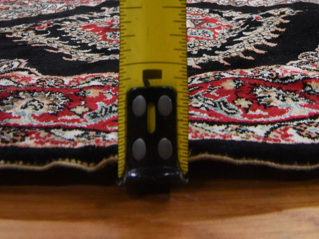 1'6" x 2'0" New Hand Knotted Brown Silk Rectangle Oriental Rug - MOA10278592