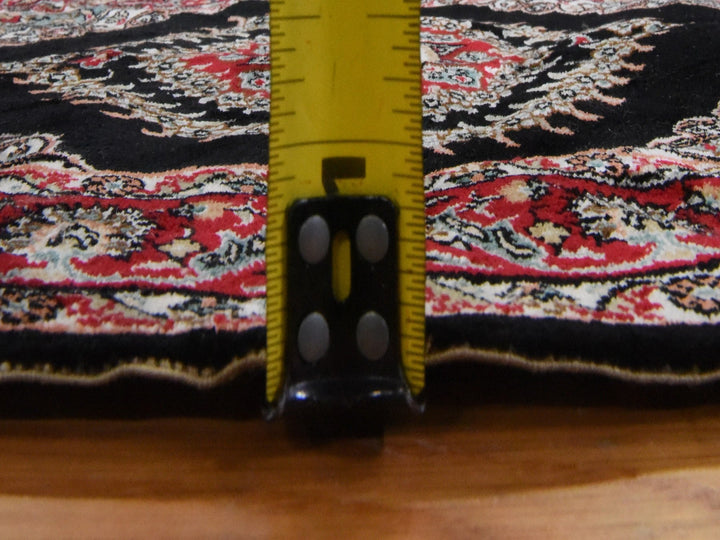 1'6" x 2'0" New Hand Knotted Brown Silk Rectangle Oriental Rug - MOA10278592