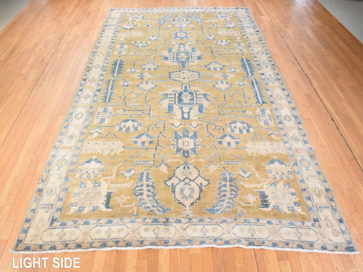 9'1" x 14'0" New Hand Knotted Green Wool Rectangle Oriental Rug - MOA10278595