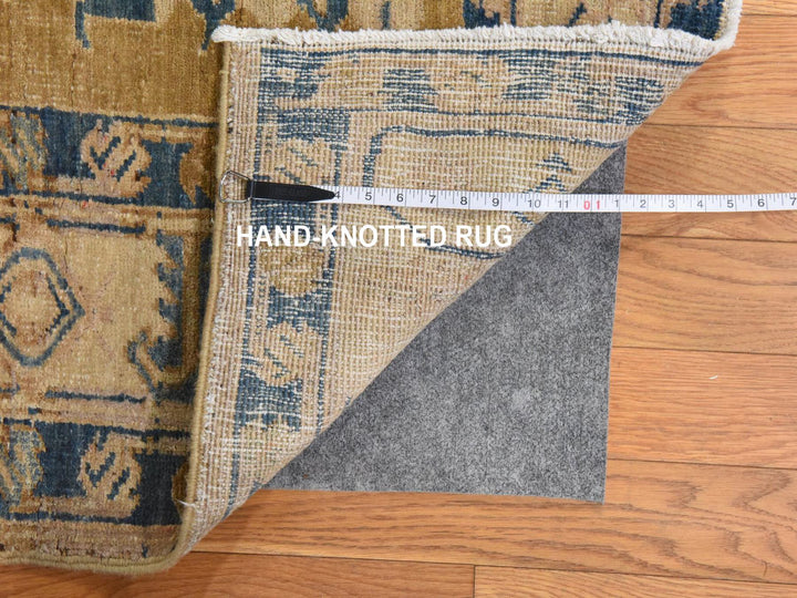 9'1" x 14'0" New Hand Knotted Green Wool Rectangle Oriental Rug - MOA10278595