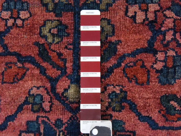 10'6" x 13'0" Vintage Hand Knotted Red Wool Rectangle Oriental Rug - MOA10278597