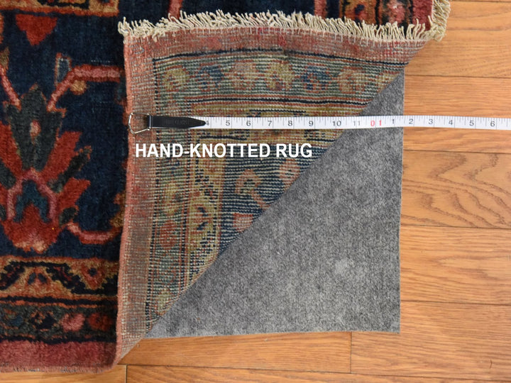 10'6" x 13'0" Vintage Hand Knotted Red Wool Rectangle Oriental Rug - MOA10278597