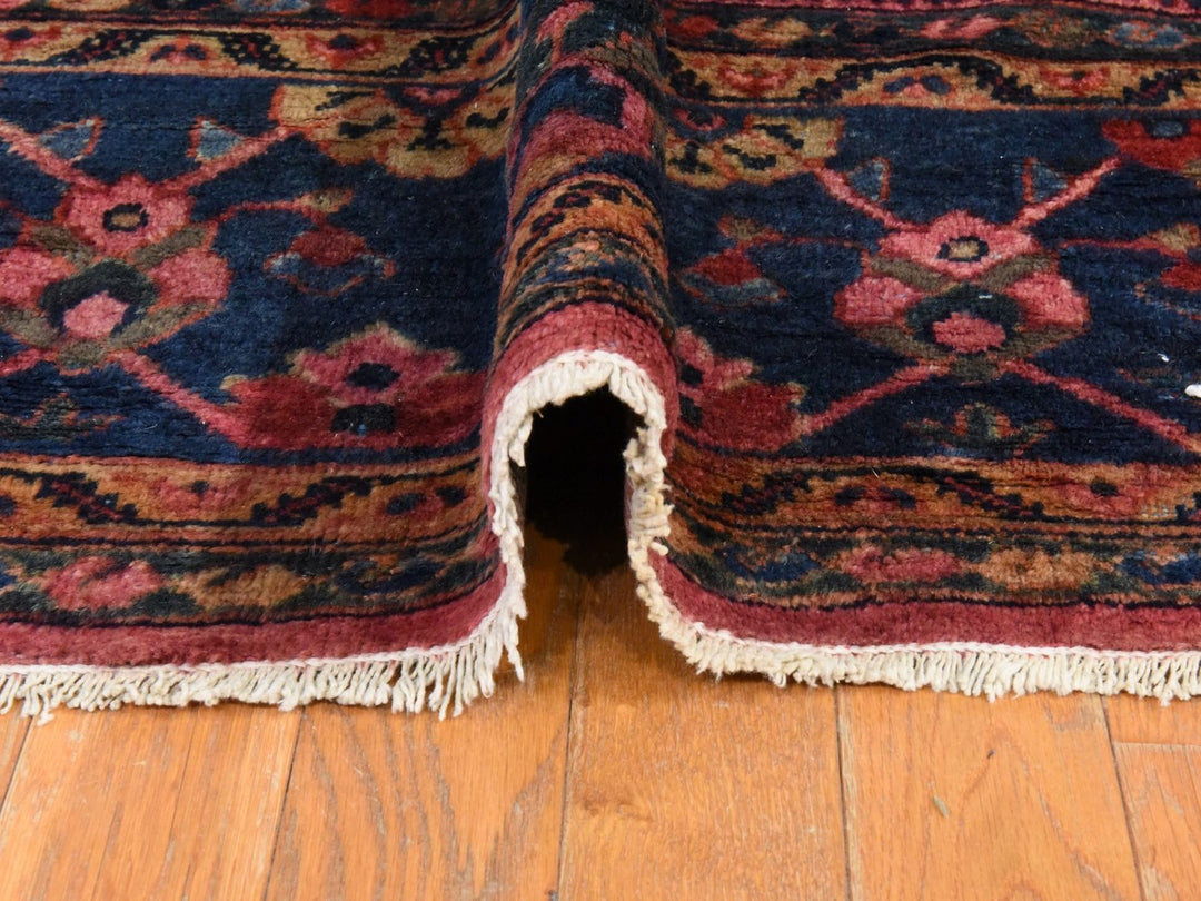10'6" x 13'0" Vintage Hand Knotted Red Wool Rectangle Oriental Rug - MOA10278597