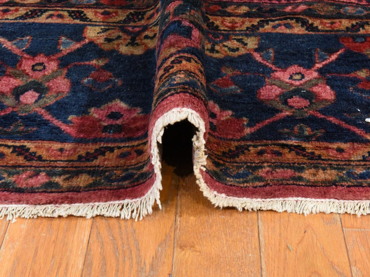 10'6" x 13'0" Vintage Hand Knotted Red Wool Rectangle Oriental Rug - MOA10278597