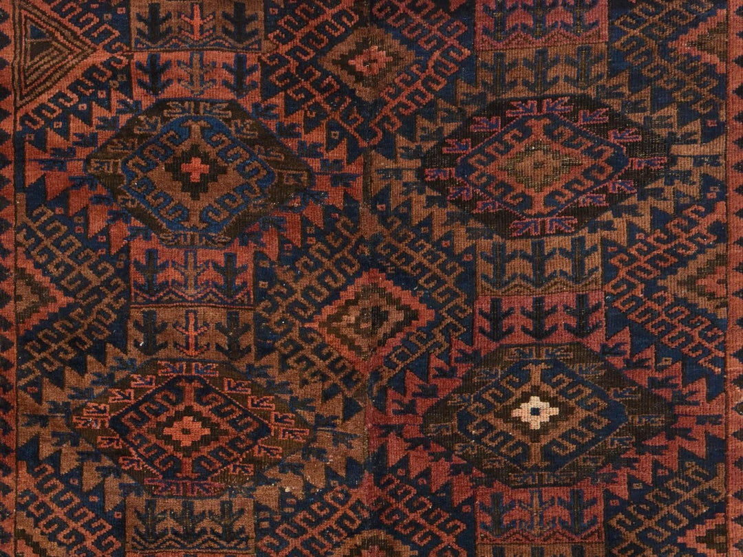 6'4" x 9'0" Vintage Hand Knotted Red Wool Rectangle Oriental Rug - MOA10278599